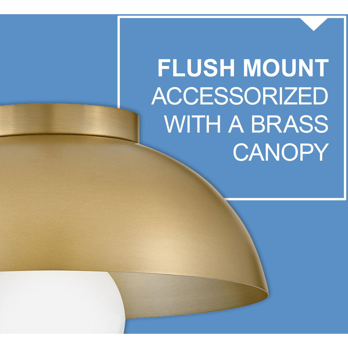 Stu LED 11 inch Lacquered Brass Foyer Light Ceiling Light, Flush Mount