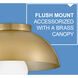 Stu LED 11 inch Lacquered Brass Foyer Light Ceiling Light, Flush Mount