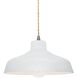 Radiance 1 Light 11.5 inch Gloss White and Brushed Nickel Pendant Ceiling Light