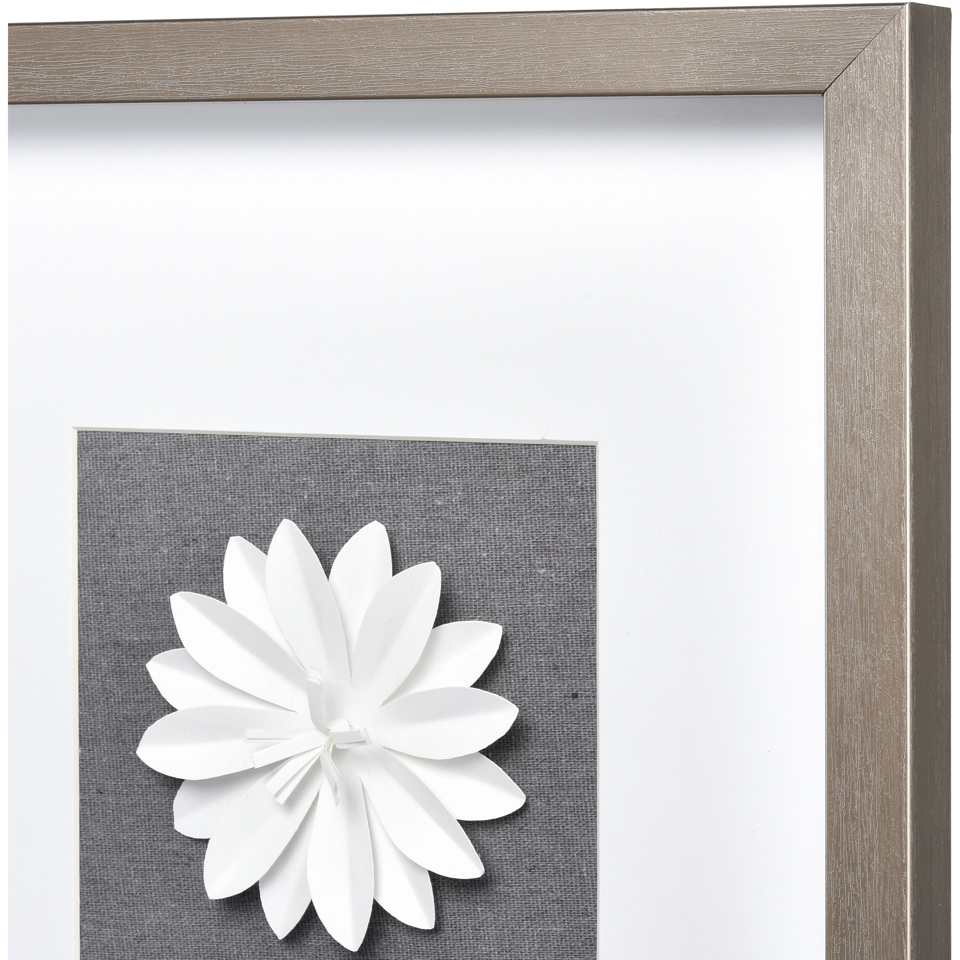Floral Shadow White Framed Wall Art