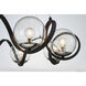 Curlicue 8 Light 35 inch Black and Polished Nickel Multi-Light Pendant Ceiling Light