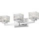 Rubicon 3 Light 22 inch Chrome Vanity Wall Light in G9