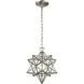Moravian Star 1 Light 12 inch Polished Nickel with Clear Mini Pendant Ceiling Light