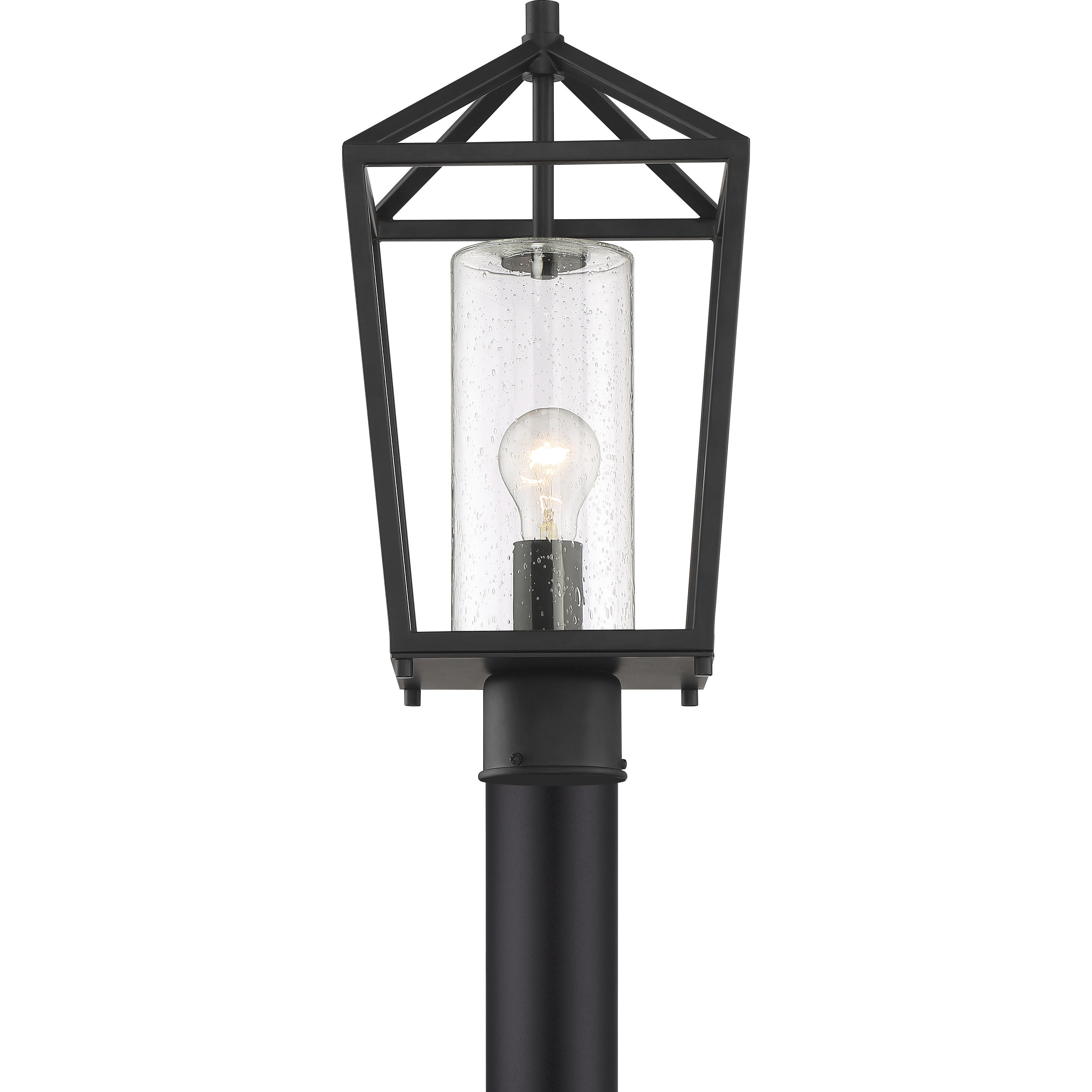 Hopewell 1 Light 18 inch Matte Black Outdoor Post Lantern