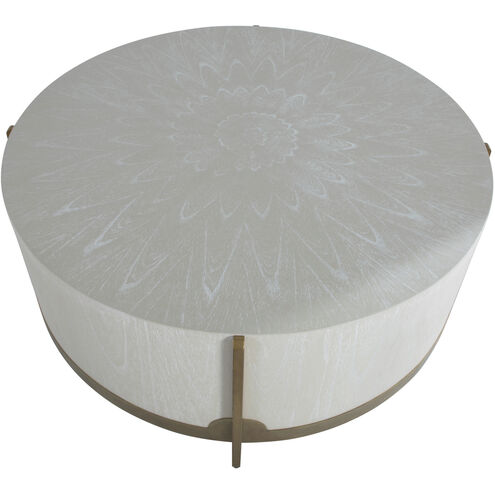 Clifton 45.5 X 45.5 inch White Cerused Oak / Stained Gold Coffee Table