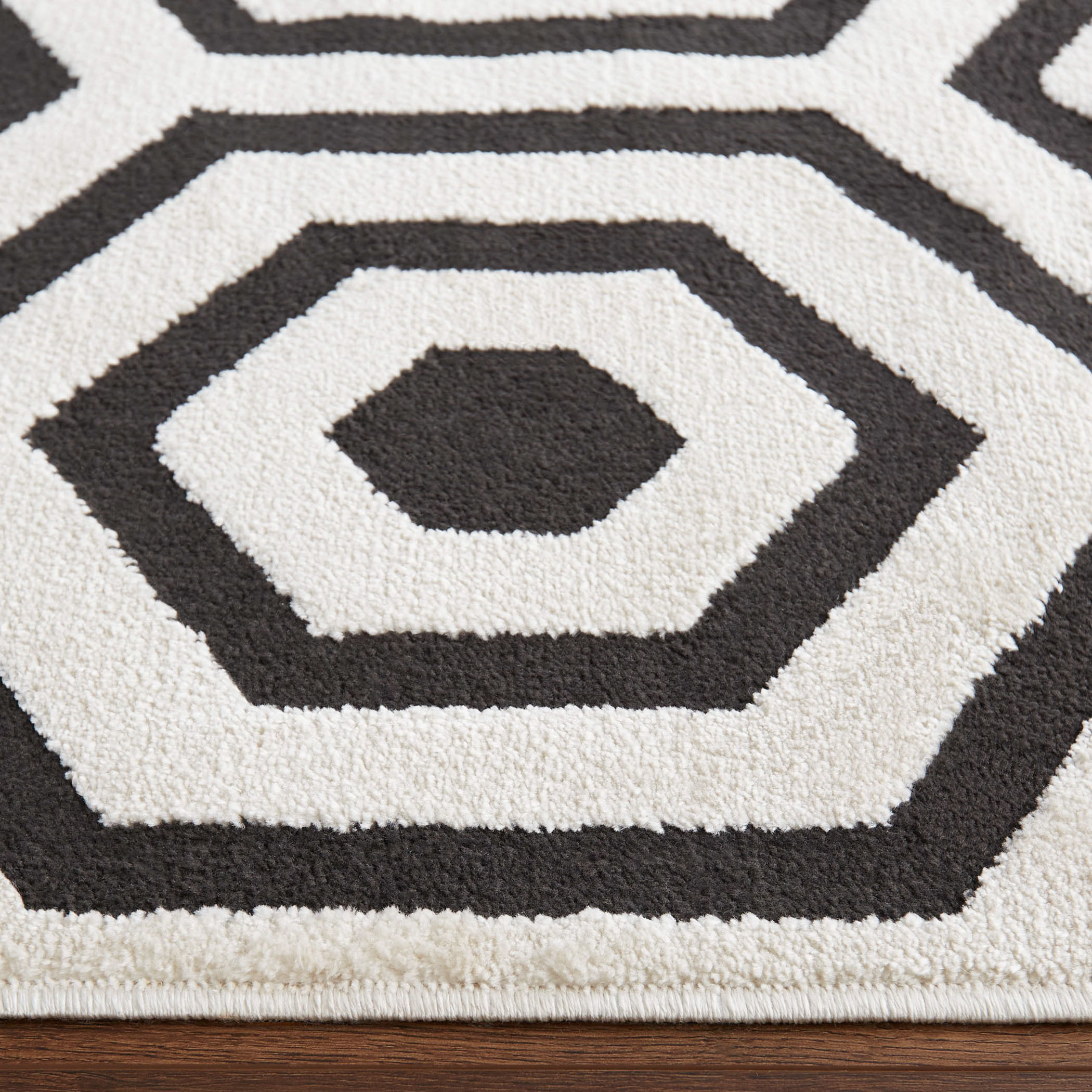 Optika 158 X 118 inch Black/White Rug in 10 x 13