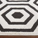 Optika 36 X 24 inch Black/White Rug in 2 x 3