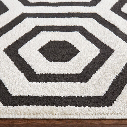 Optika 130 X 94 inch Black/White Rug in 8 x 11