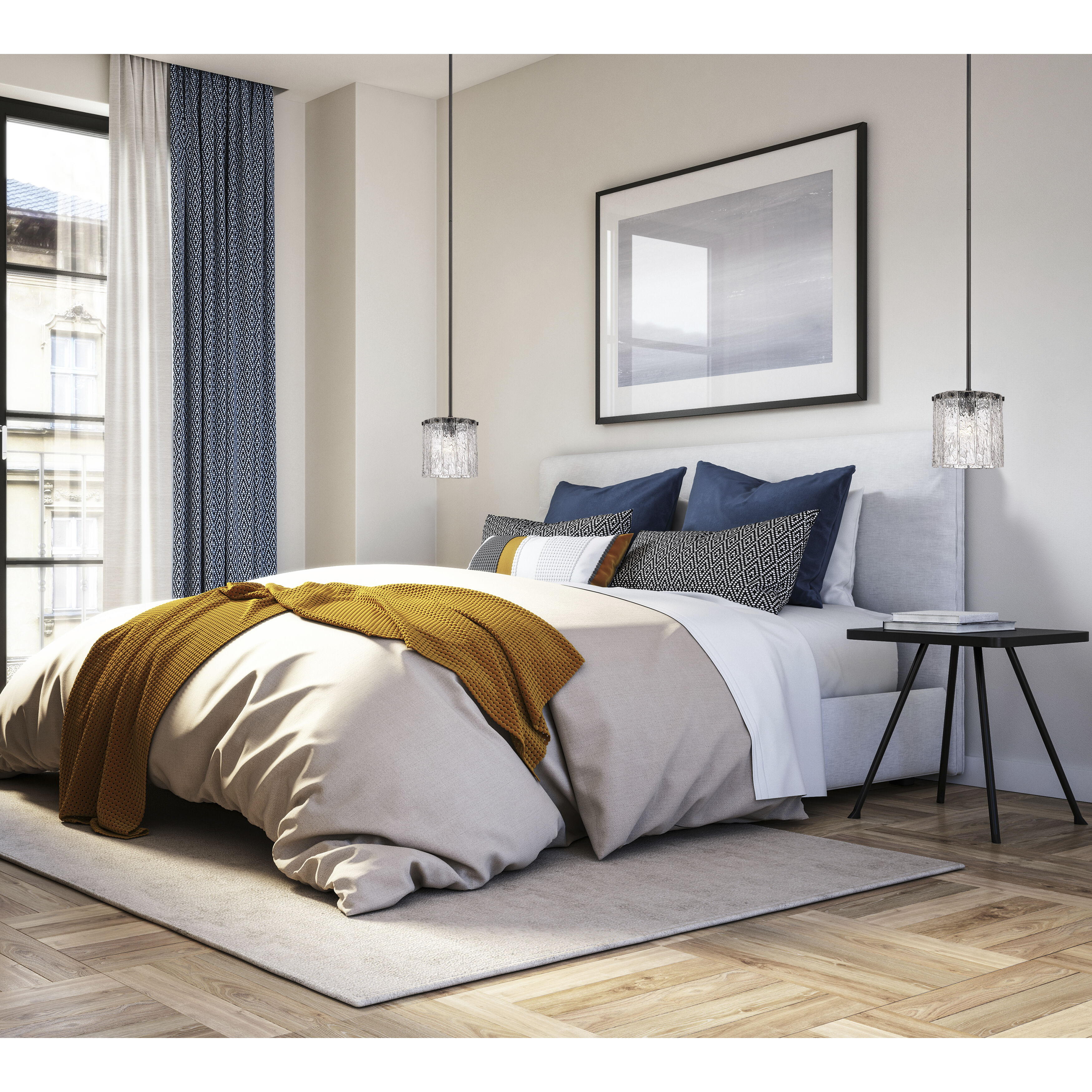 Glacier 1 Light 8.5 inch Matte Black Pendant Ceiling Light