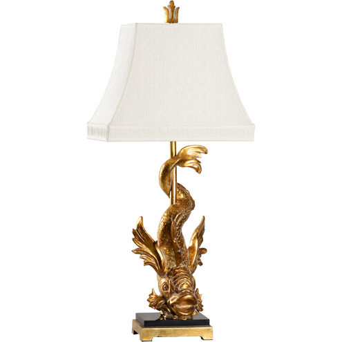 Biltmore 39 inch 100 watt Gold Leaf Table Lamp Portable Light