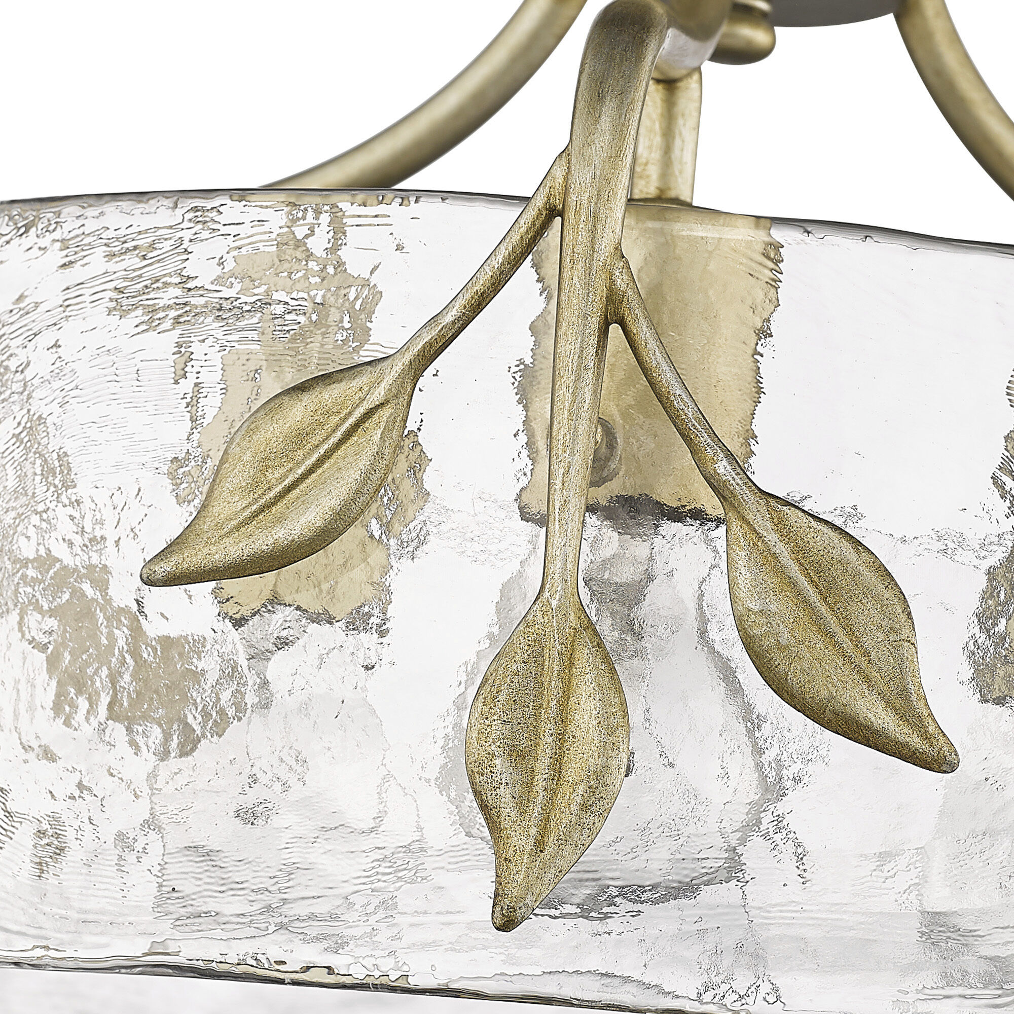 Calla 3 Light 15.13 inch White Gold Semi-Flush Mount Ceiling Light