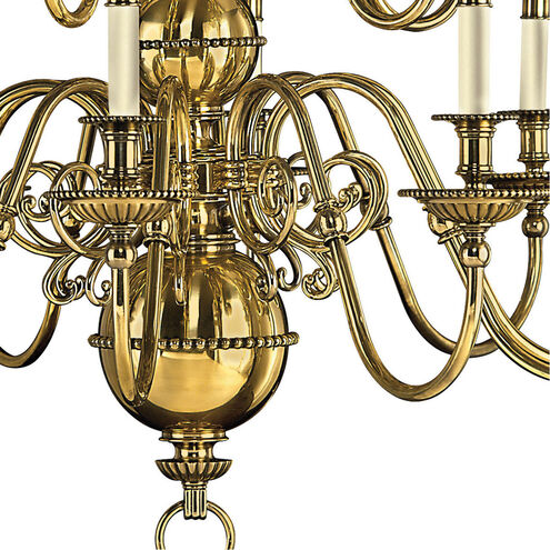 Cambridge LED 37 inch Burnished Brass Indoor Chandelier Ceiling Light
