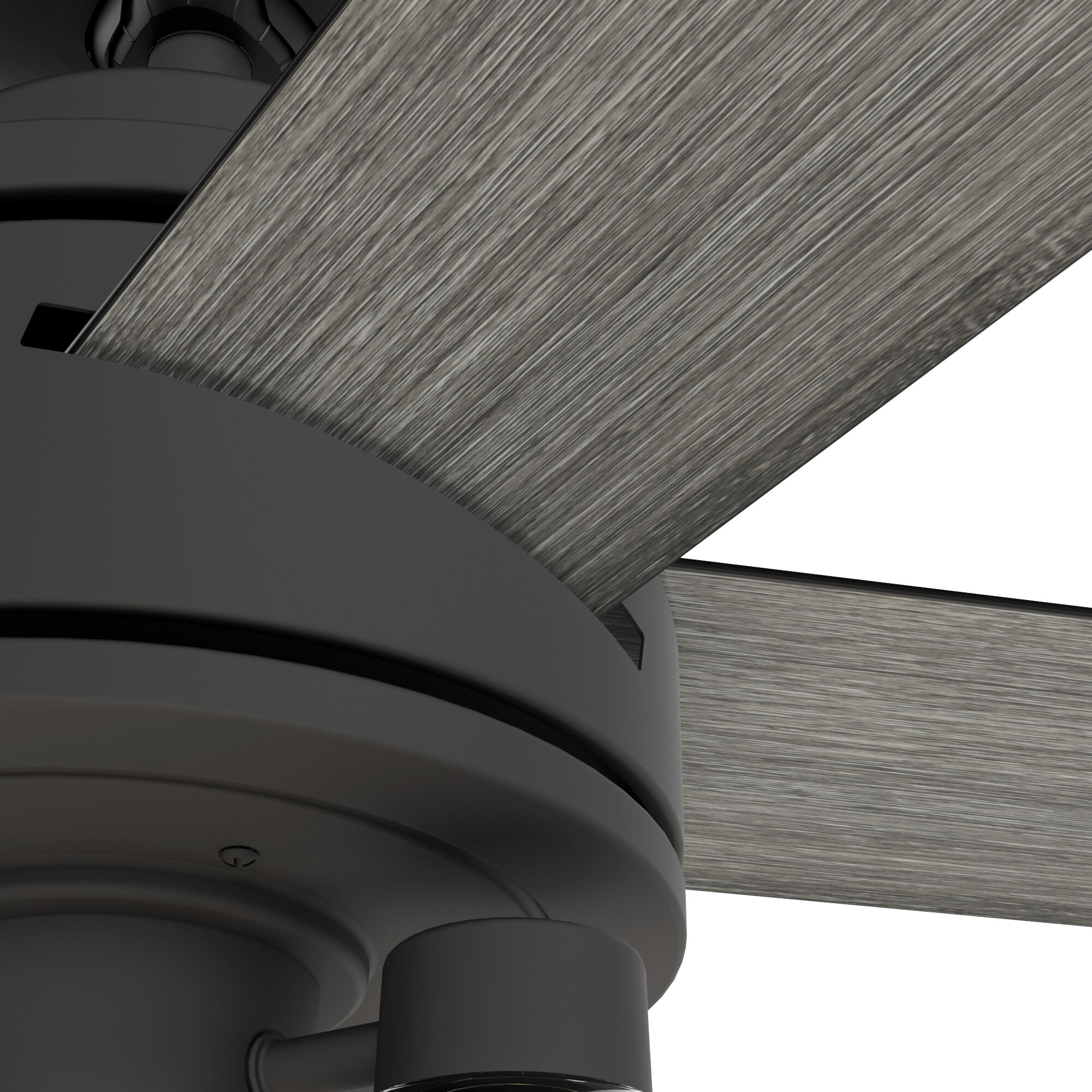 Lochemeade 52 inch Matte Black with Dark Gray Oak/Matte Black Blades Ceiling Fan