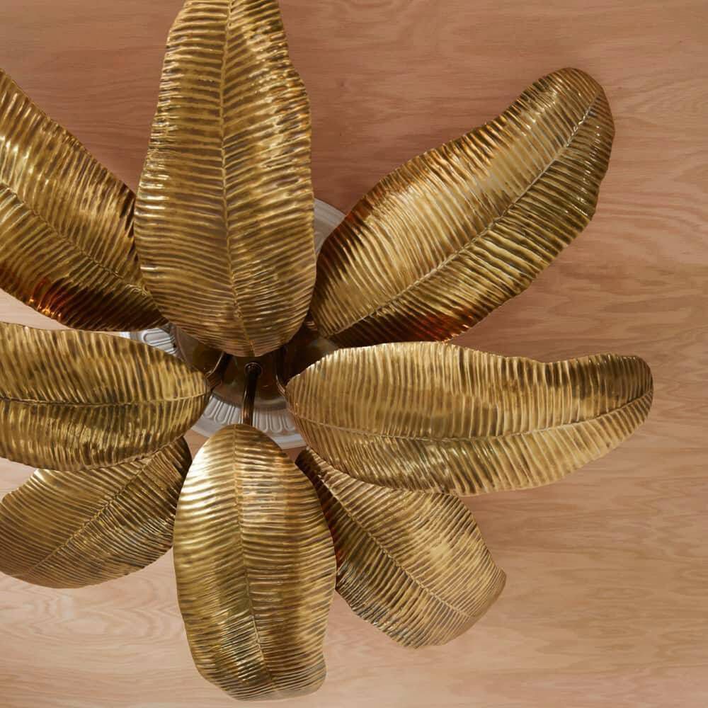 Farah 8 Light 44 inch Vintage Brass Flush Mount Ceiling Light