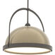 Atlas 1 Light 21.7 inch Dark Smoke and Soft Gold Pendant Ceiling Light, Large - Open Box