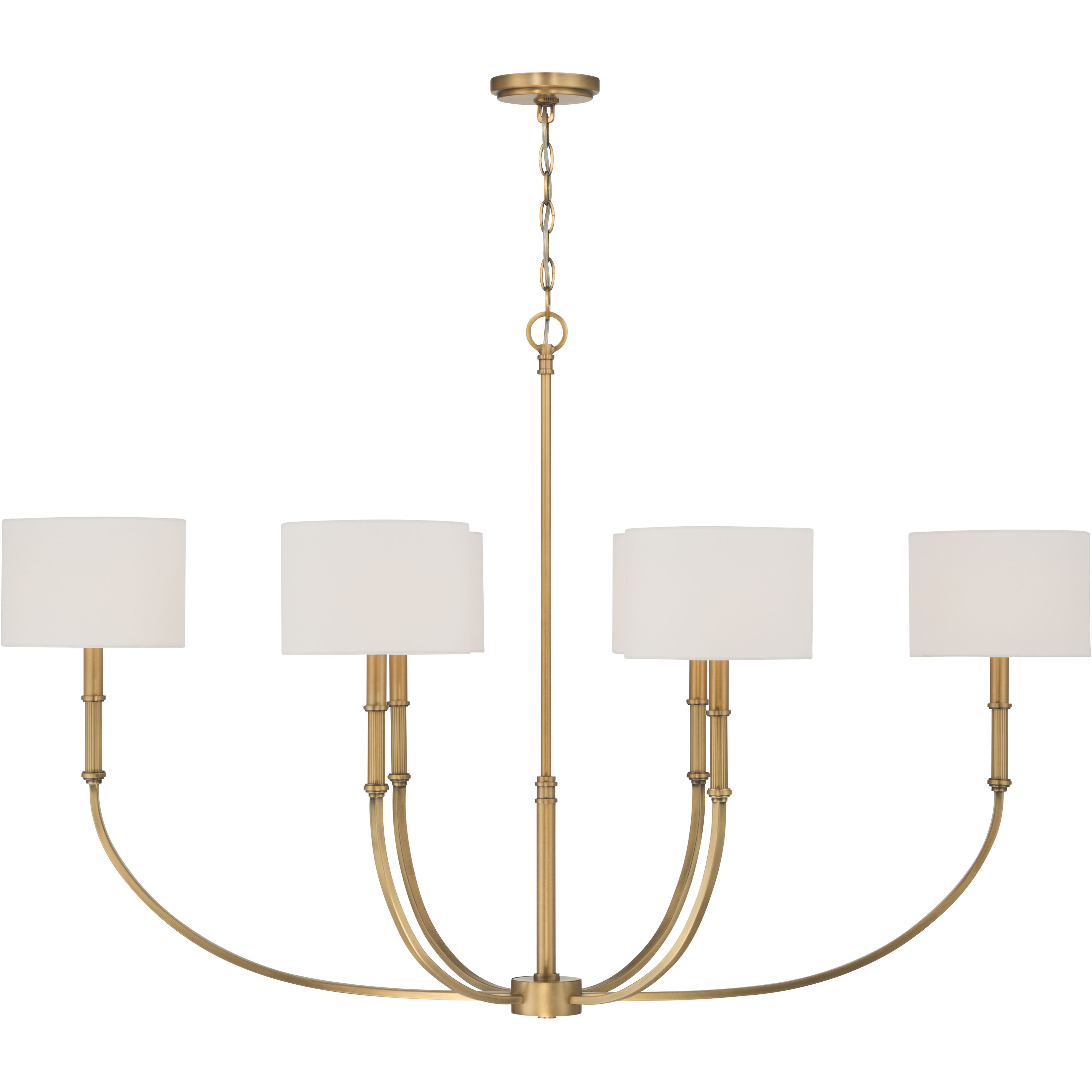 Molvene 6 Light 48 inch Legacy Brass Linear Chandelier Ceiling Light