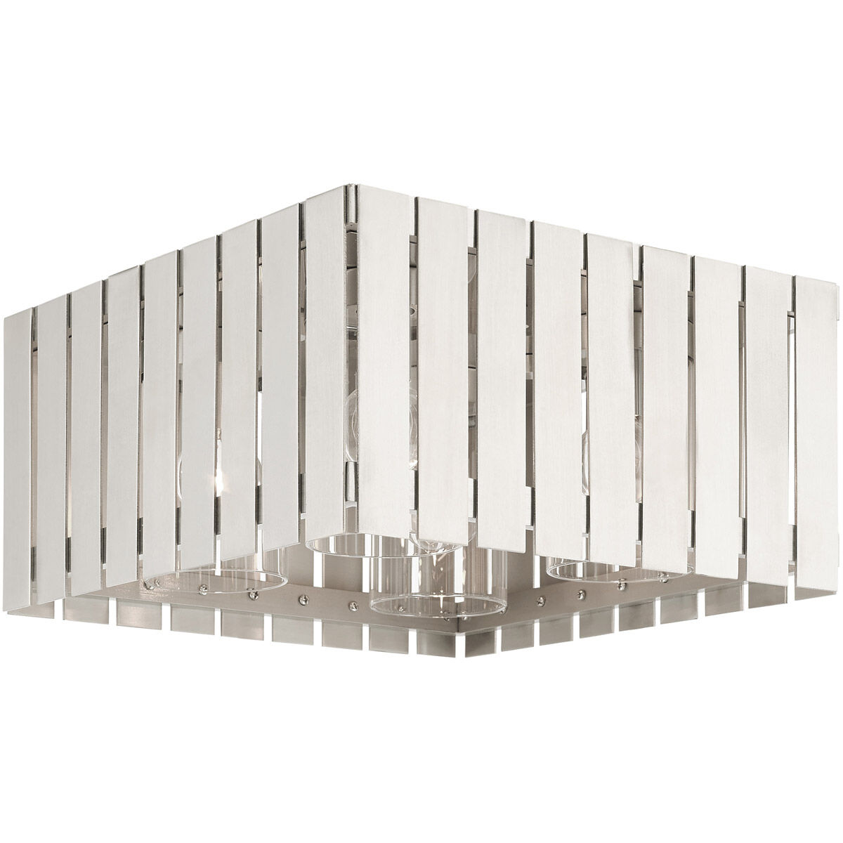 Greenwich 4 Light 13 inch Brushed Nickel Outdoor Flush Mount