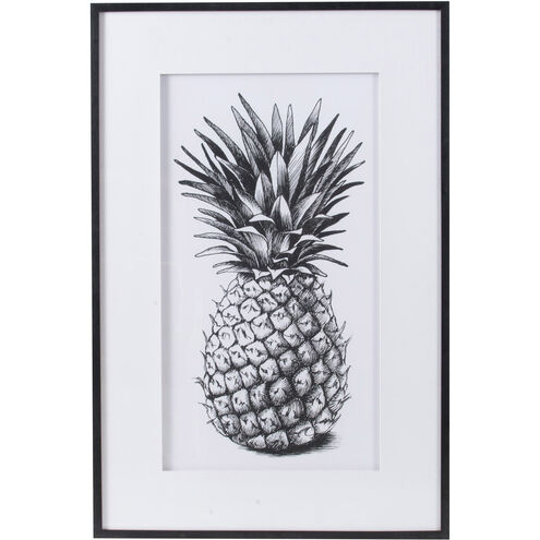 Pineapple Black Wall Art