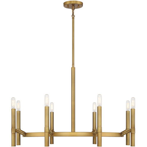 Padgett 8 Light 32 inch Warm Brass Chandelier Ceiling Light