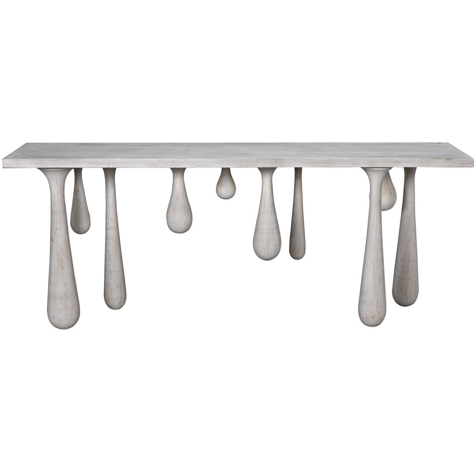 Drop 76 X 20 inch White Wash Console