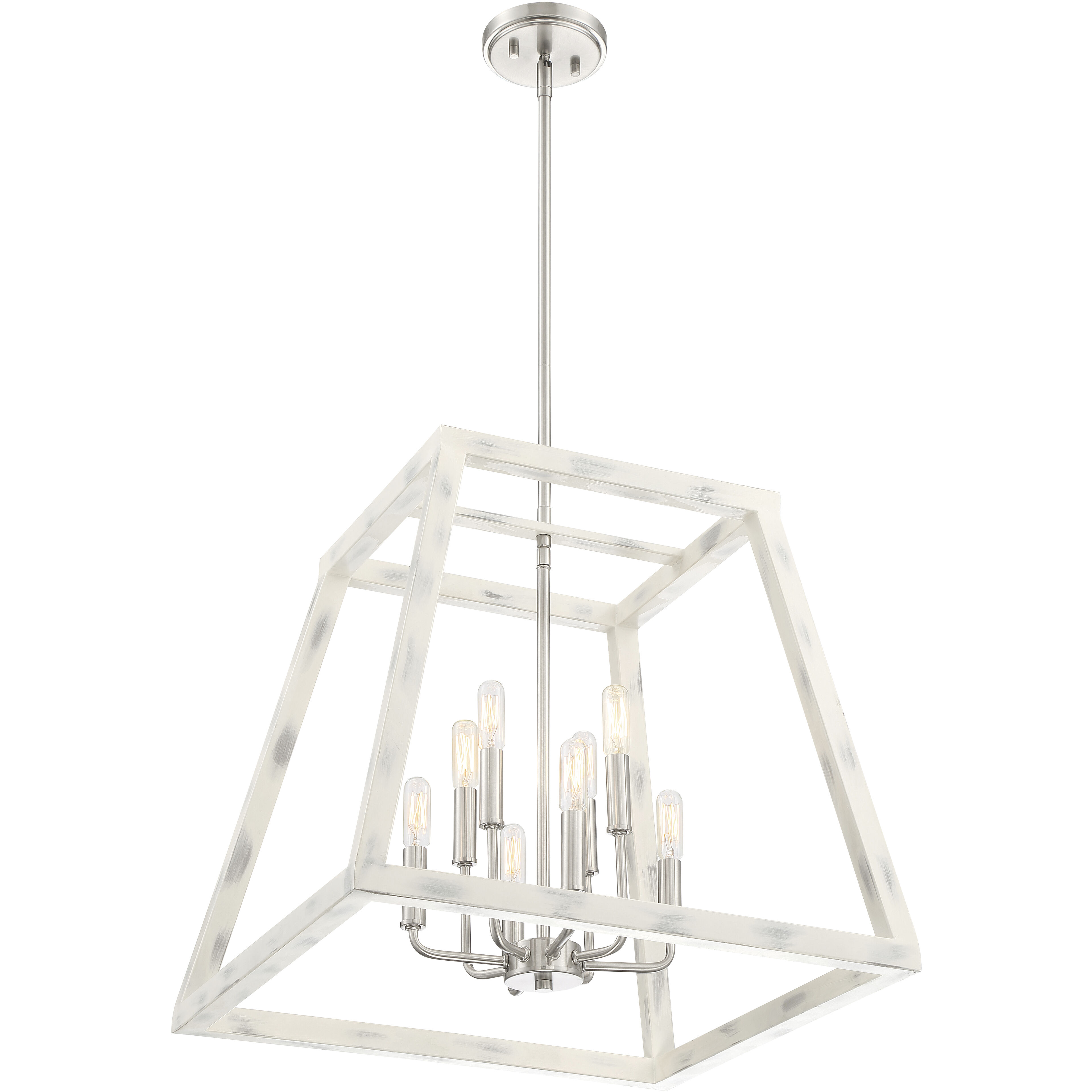 Rhode 8 Light 20 inch Coastal Weathered White Foyer Light Ceiling Light