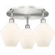 Cindyrella 3 Light 19.75 inch Satin Nickel Flush Mount Ceiling Light in Cased Matte White