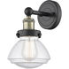 Olean Sconce Wall Light in Black Antique Brass, Seedy