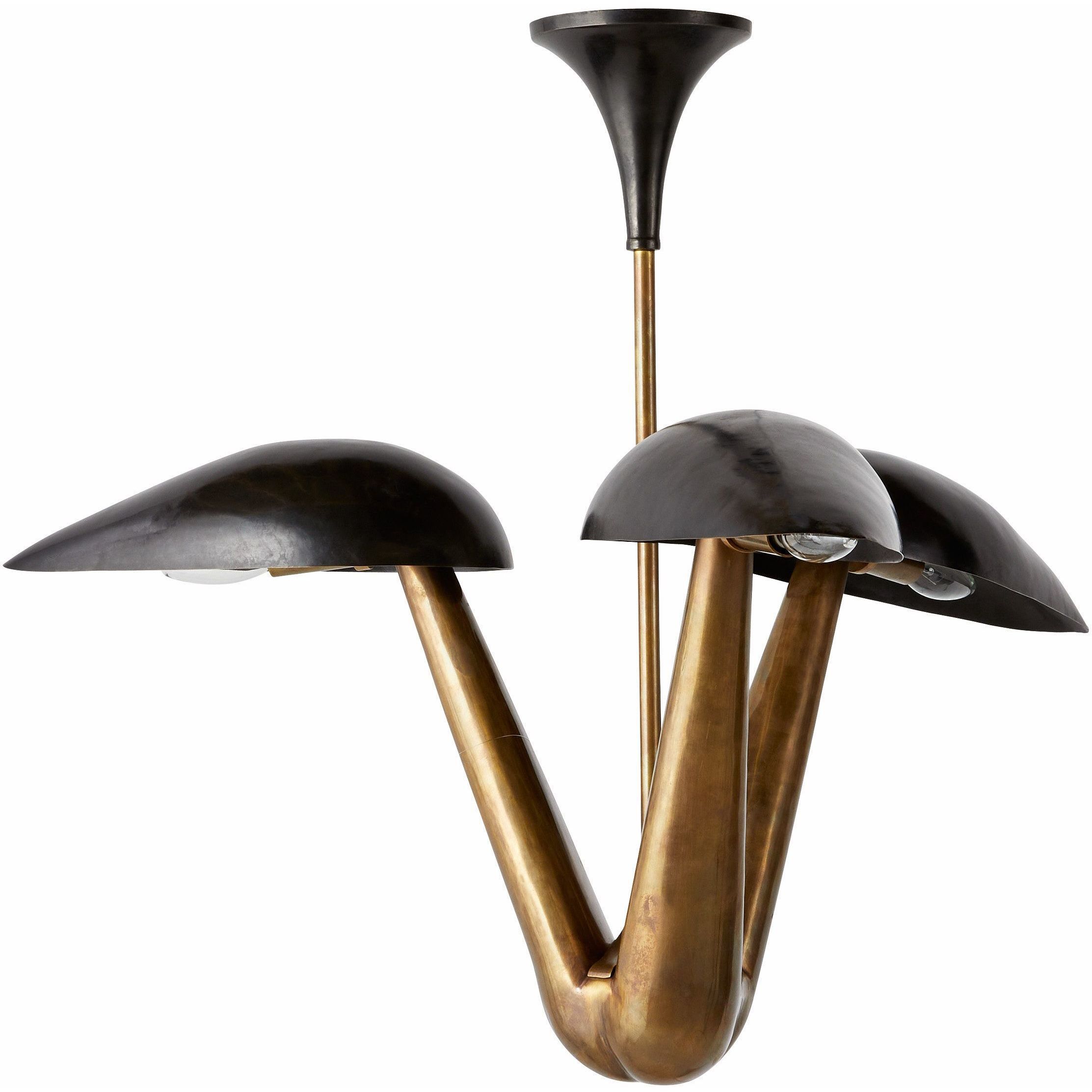 Everglades 3 Light 26 inch Blackened Iron Chandelier Ceiling Light