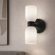 Darius 2 Light 4.75 inch Matte Black Wall Fixture Wall Light