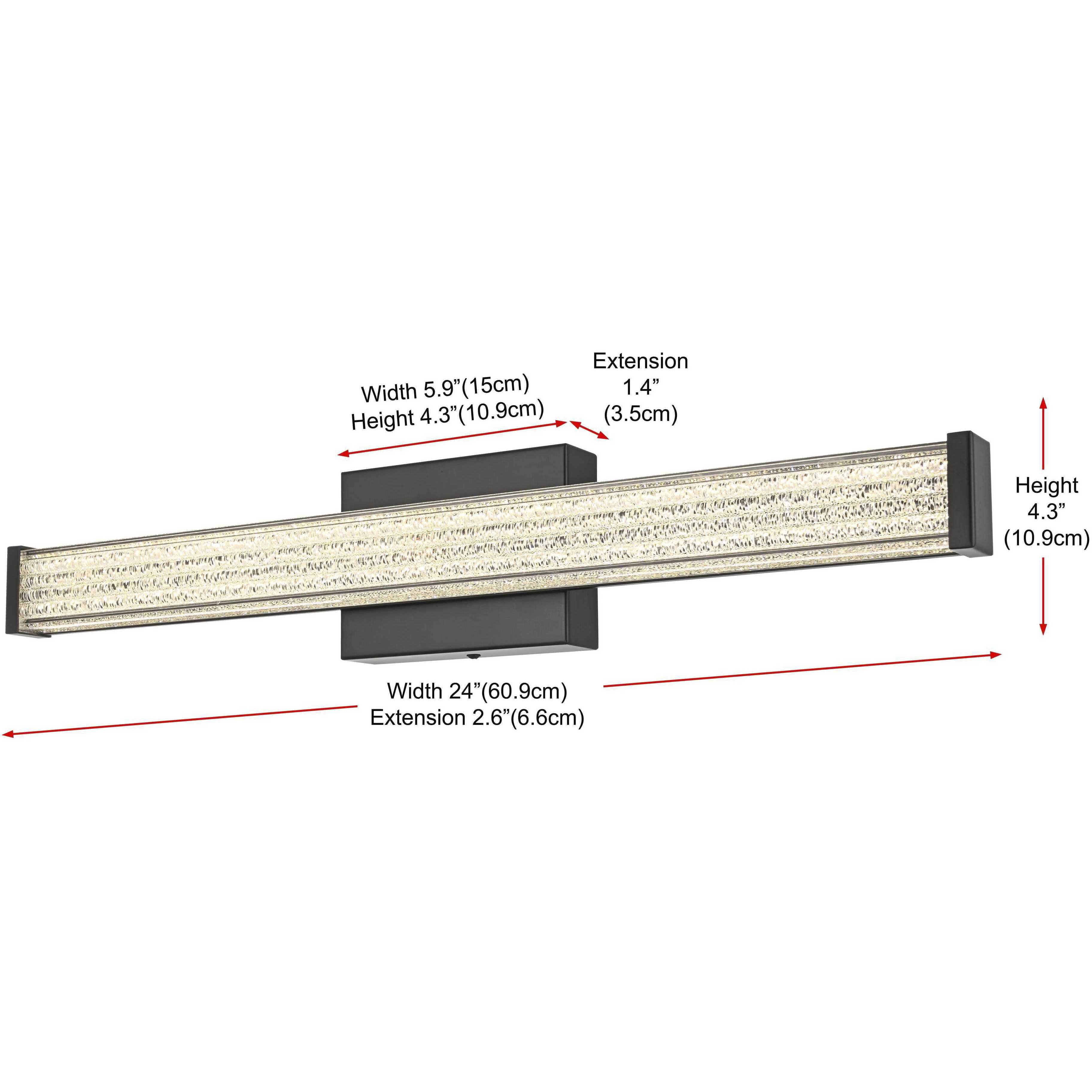 Jaxx 1 Light 24 inch Black Wall Sconce Wall Light