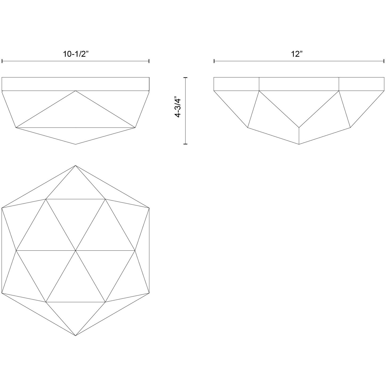 Alora Mood Krysta 2 Light 10.5 inch Brushed Gold Flush Mount Ceiling Light