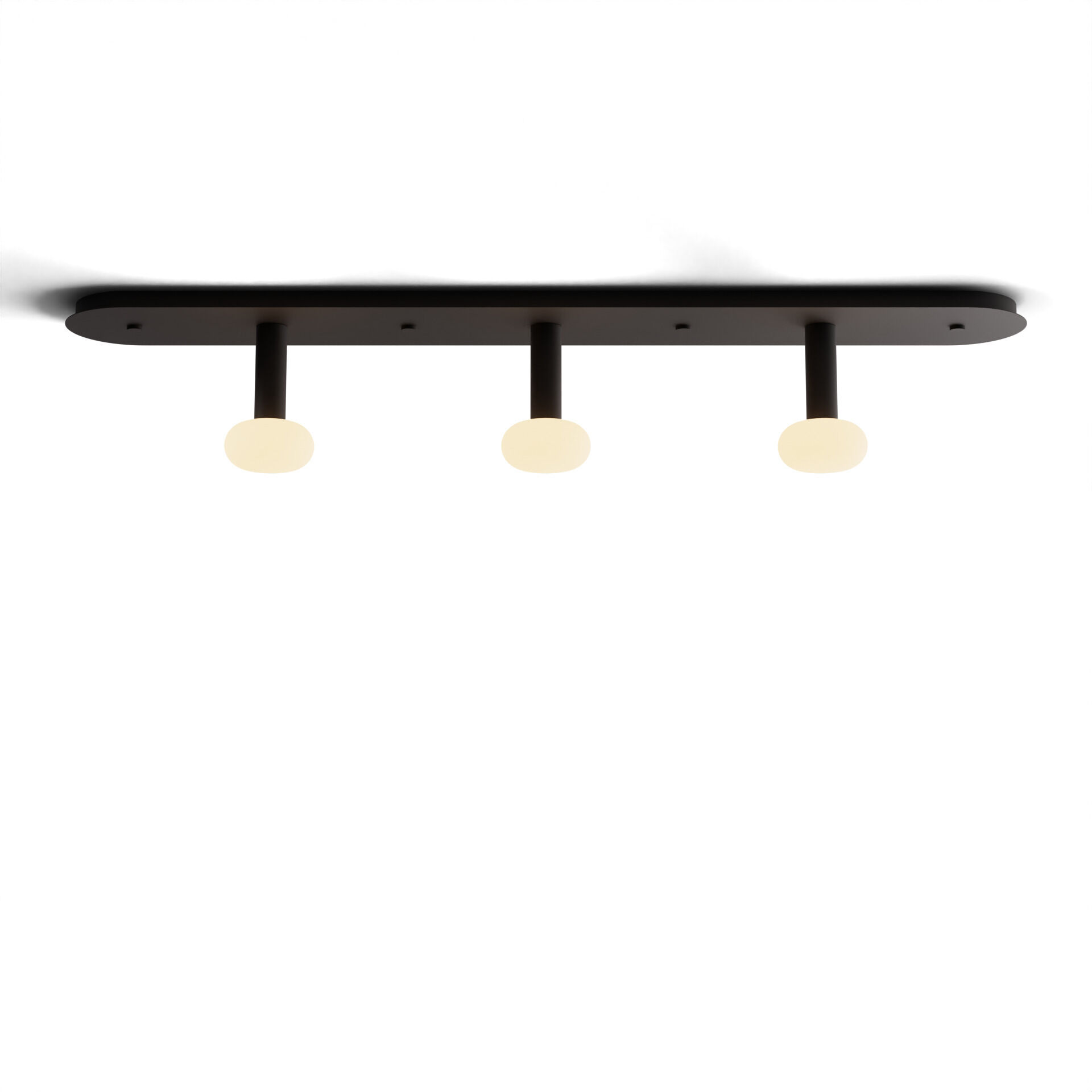 Combi LED 49 inch Matte Black Pendant Ceiling Light, Suspension / Flush Mount 2-in-1