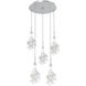 Blossom LED 19.7 inch Classic Silver Chandelier Ceiling Light in 2700K LED, Multi-Port