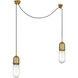 Thomas O'Brien Junio LED 5.5 inch Hand-Rubbed Antique Brass Pendant Ceiling Light in Clear Glass