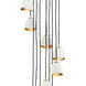 Lisa McDennon Nula 12 Light 18.5 inch Shell White with Gold Leaf Indoor Chandelier Ceiling Light
