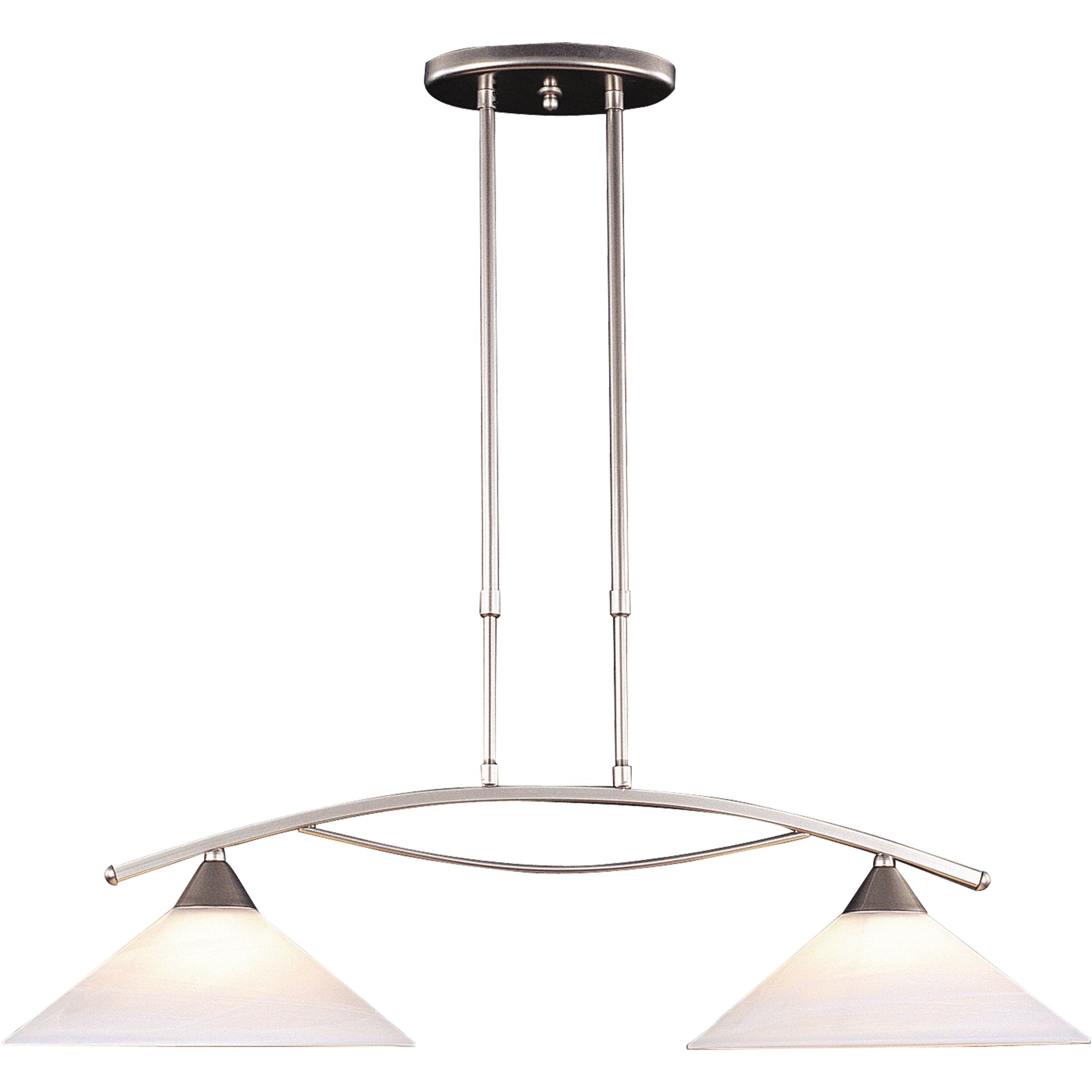 Elysburg 2 Light 31 inch Satin Nickel Linear Chandelier Ceiling Light