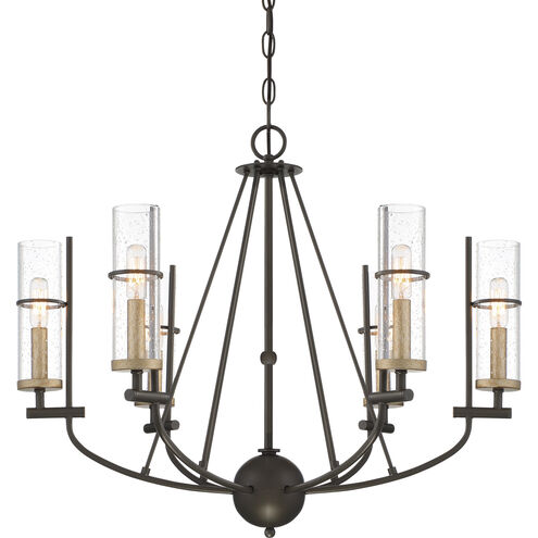 Sussex Court 6 Light 27.75 inch Smoked Iron/Aged Gold Chandelier Ceiling Light