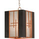 Kiyamacki 1 Light 12 inch Hiroshi Wood/Dark Burnt Cedar Lantern