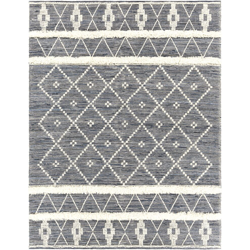 Handira 120 X 96 inch Black/Navy/White/Cream Handmade Rug