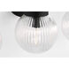 Drew & Jonathan Preston 3 Light 24 inch Midnight Black Bath Vanity Wall Light in Standard