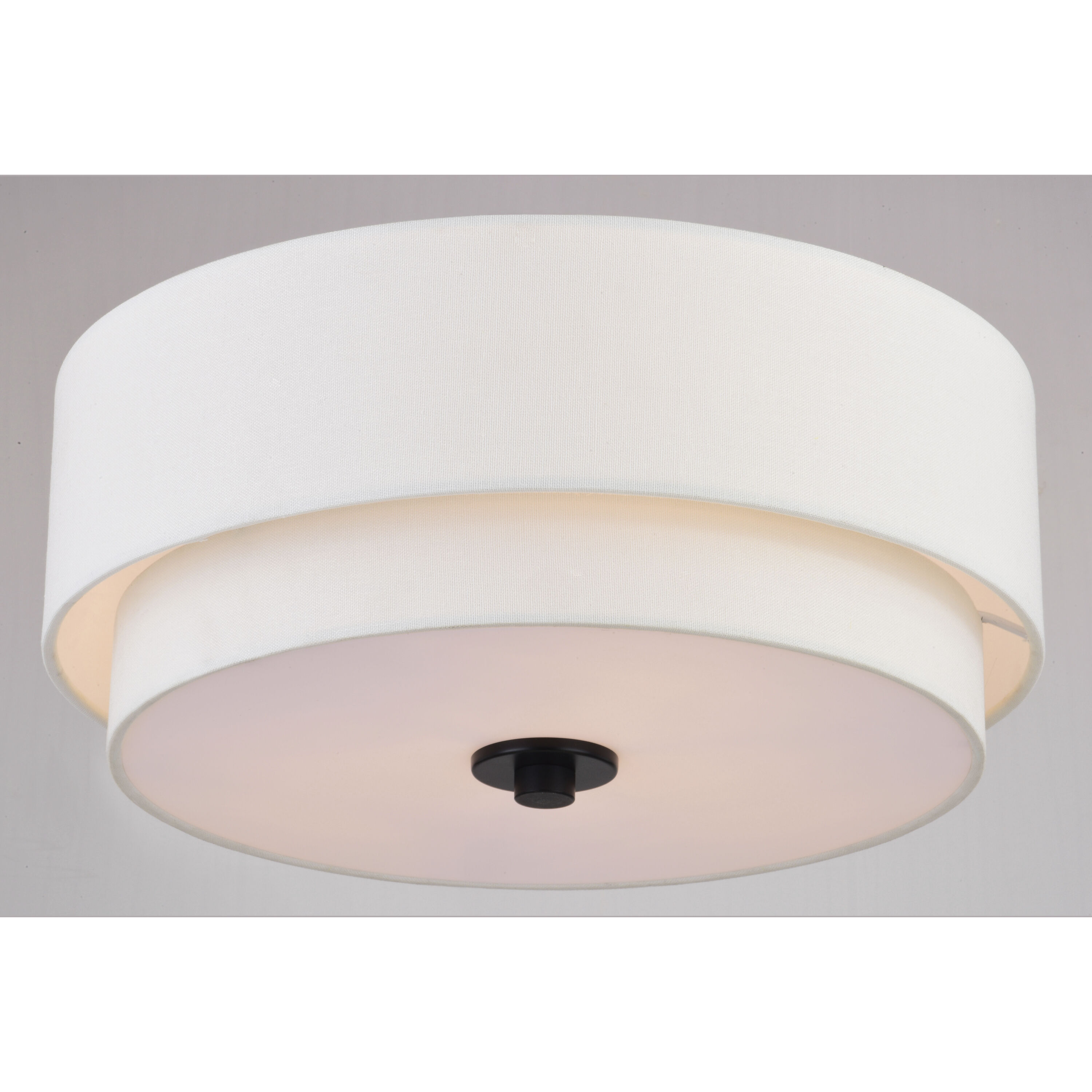 Burnaby LED 16 inch Black Semi-Flush Mount Ceiling Light