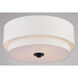 Burnaby LED 16 inch Black Semi-Flush Mount Ceiling Light