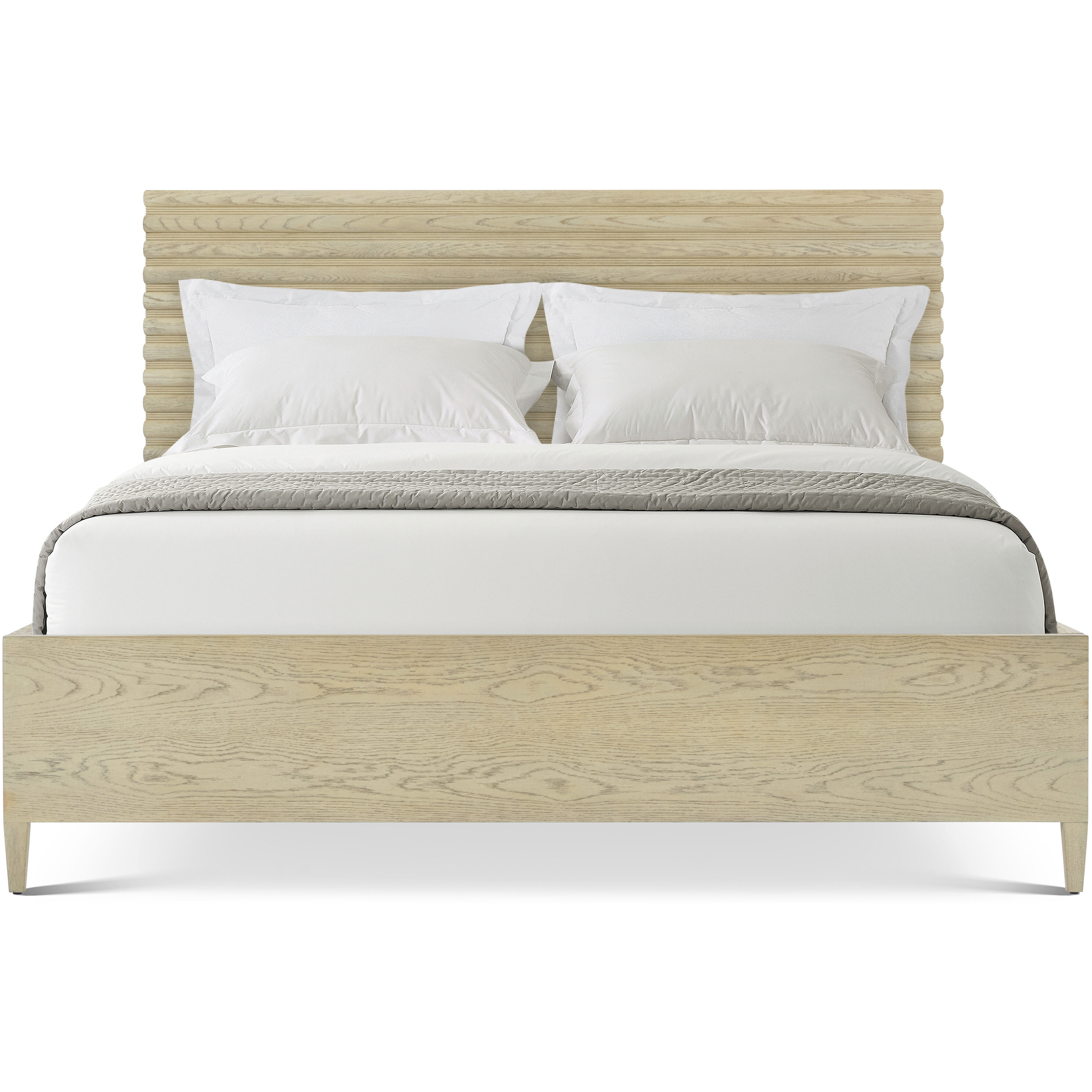 Balboa Coastal Grey California King Bed, Wooden