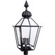 J. Randall Powers Audley 4 Light 37 inch Blackened Copper Post Lantern