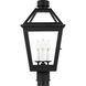 C&M by Chapman & Myers Hyannis 3 Light 19.75 inch Textured Black Outdoor Post Lantern