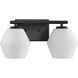 Copeland 2 Light 15 inch Matte Black Vanity Light Wall Light