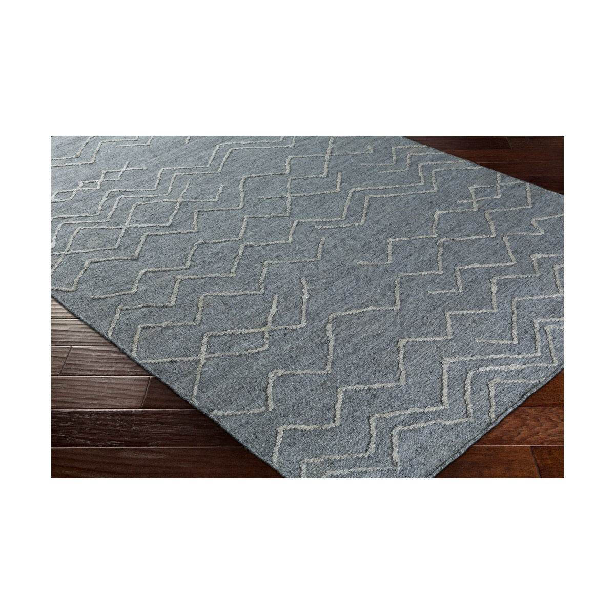 Landscape 36 X 24 inch Gray and Neutral Area Rug, Wool and Viscose