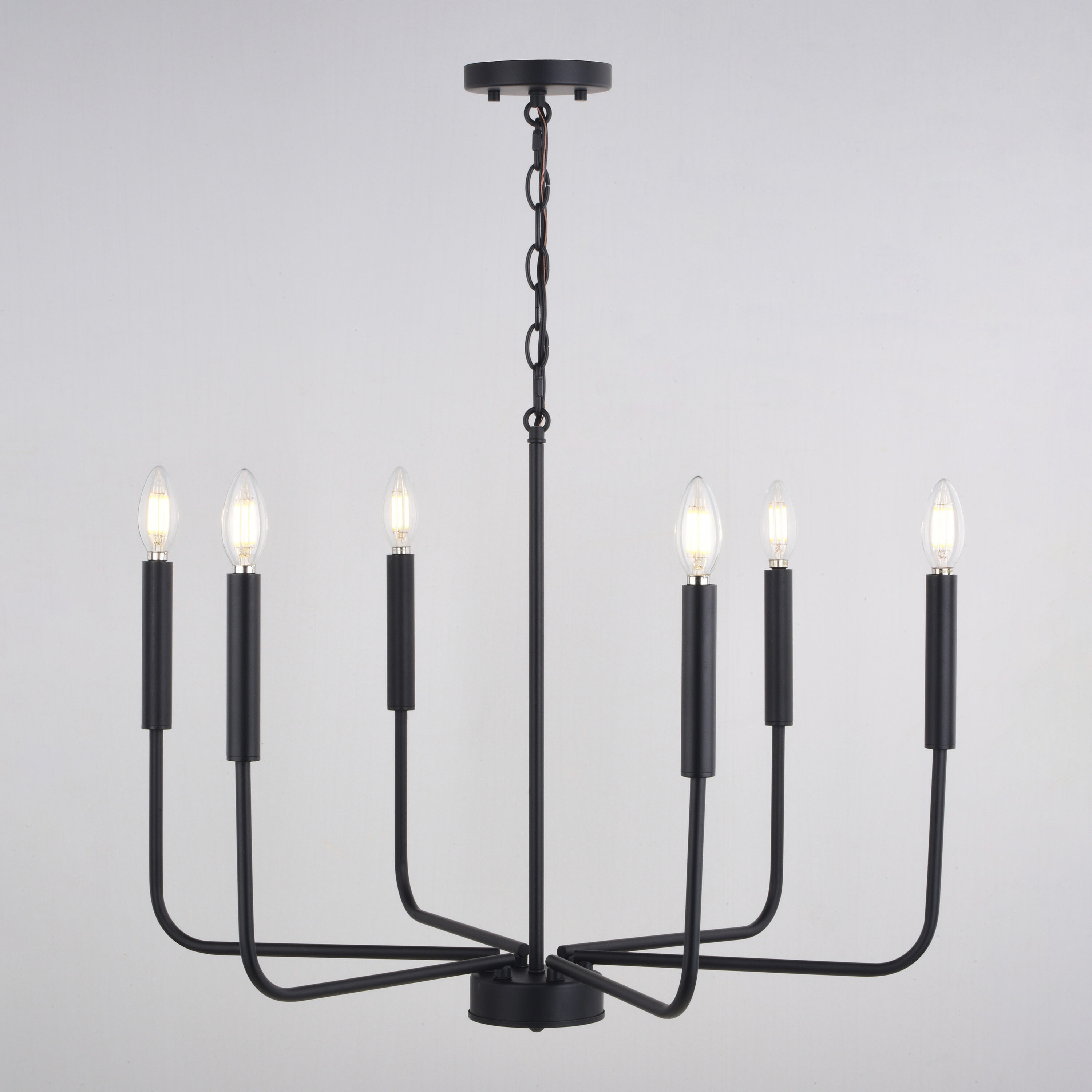 Beldon LED 26 inch Black Chandelier Ceiling Light
