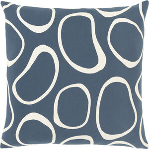Lachen 18 X 18 inch Navy/Ivory Pillow Kit, Square