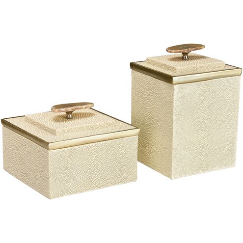 Brenner 5.25 X 5.25 inch Off White with Brown Box